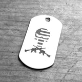 Engraved Stainless Steel Dog Tag w Chain - Alpha Tactical Systems